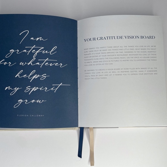 Gratitude Journal, 160 Pages, Quality Hardcover, White/Gold - Picture 6 of 12